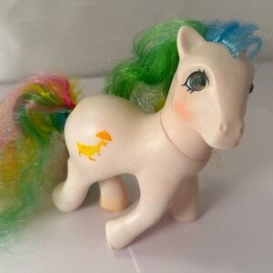 Vintage 1987 My Little Pony G1 MLP Twinkle-Eye Quackers Pony Rainbow Hair Toys